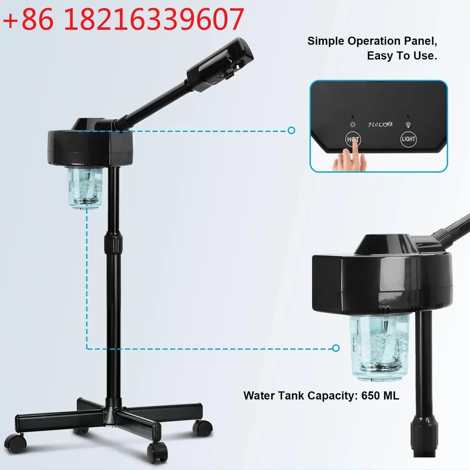 2-in-1 face steamer, beauty  physiotherapy hot spray, simple facial hydration spray machine factory direct sales