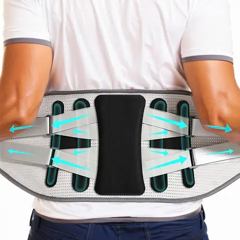 Back Braces for Lower Back Pain Relief with large support plate, Breathable Back Support Belt for Men/Women for work, for Hernia