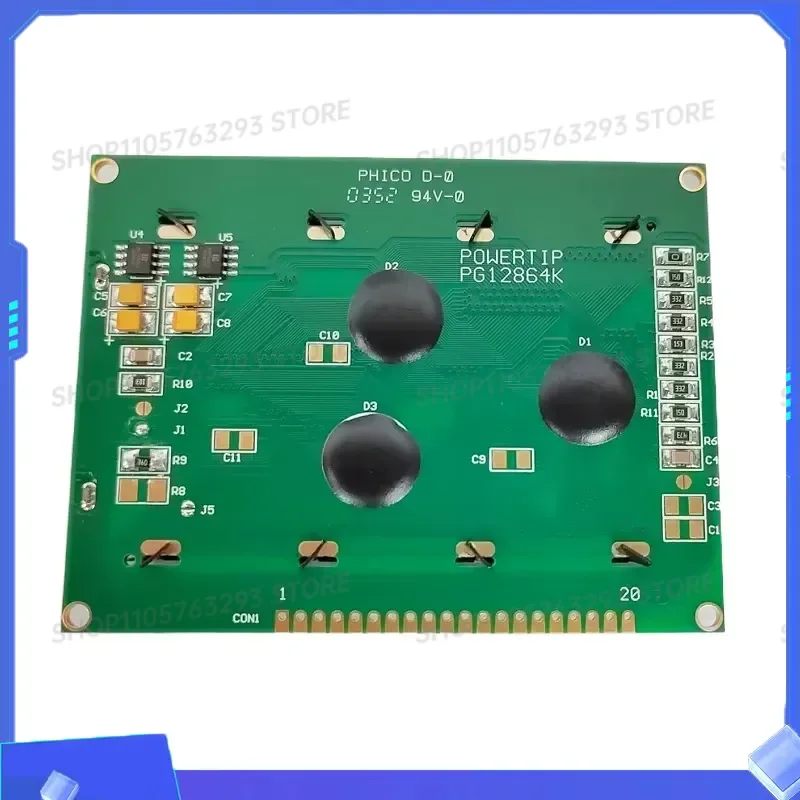 for PG12864-K LCD Display Screen for PG-12864K Replace for PG12864K for PG12864LYS-KNN-H-Q With LED BACKLIGHT