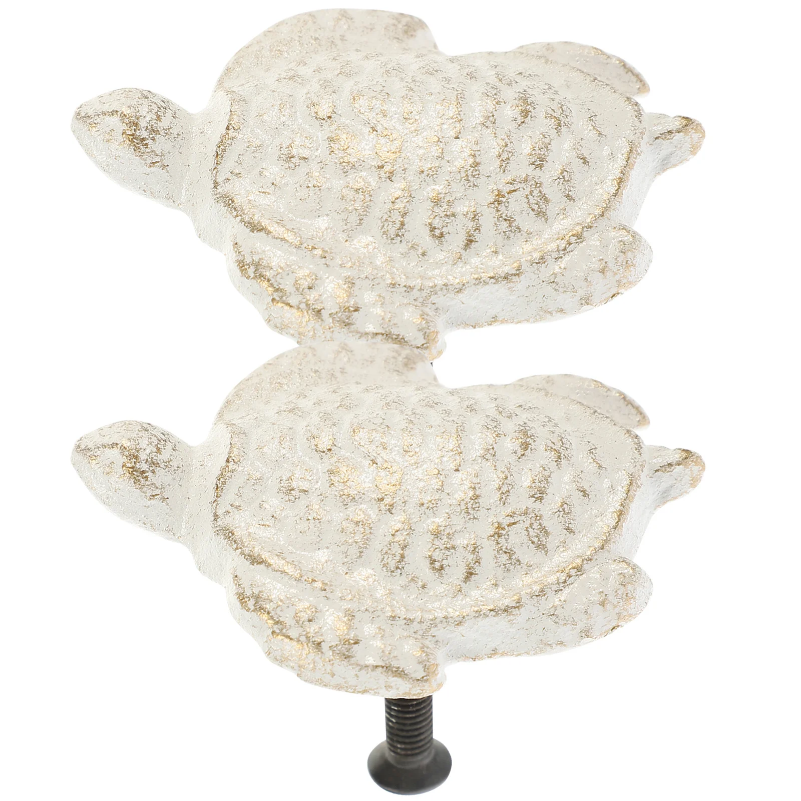 

2Pcs Sea Turtle Handles Cast Iron Cabinet Knobs for Wardrobe Drawer Pulls Retro Furniture Decor Ocean Theme Home Hardware