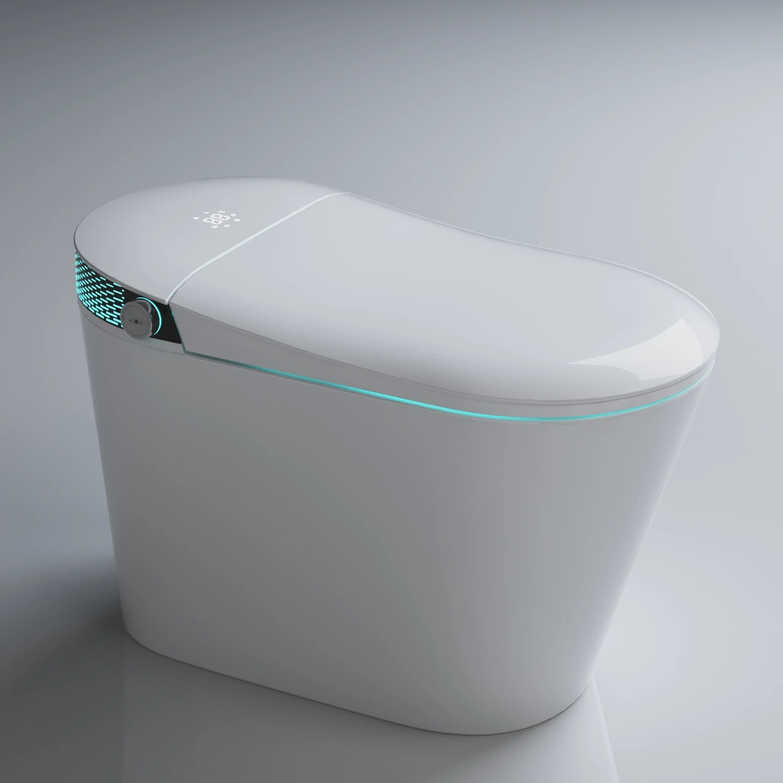 Floor Mounted Sanitary Ware Wc Automatic Flush Ceramic Smart Toilet With Night Light