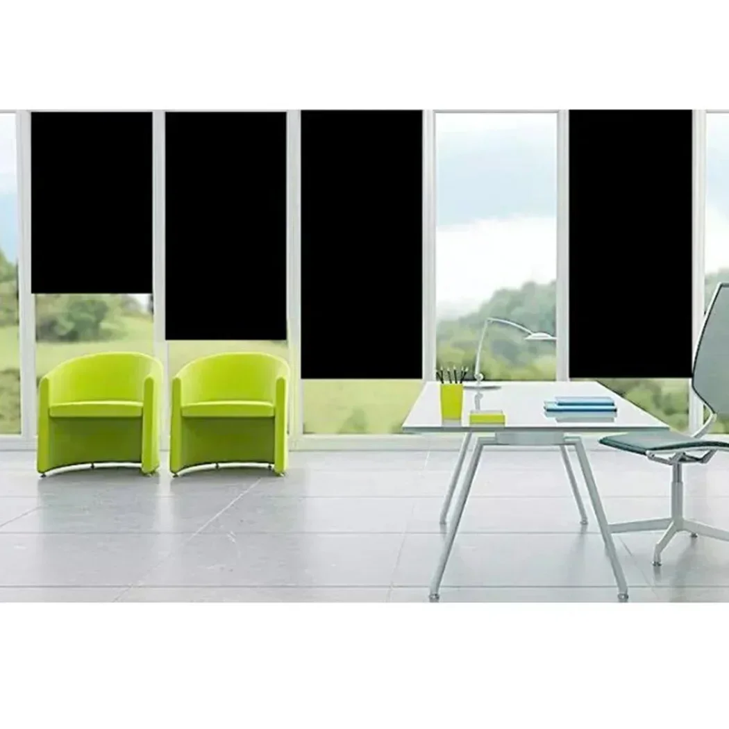 Black Blackout Glass Film Casement Tint Film Privacy Bathroom Bedroom Home Decor Household Glass Solar UV Protection Stickers