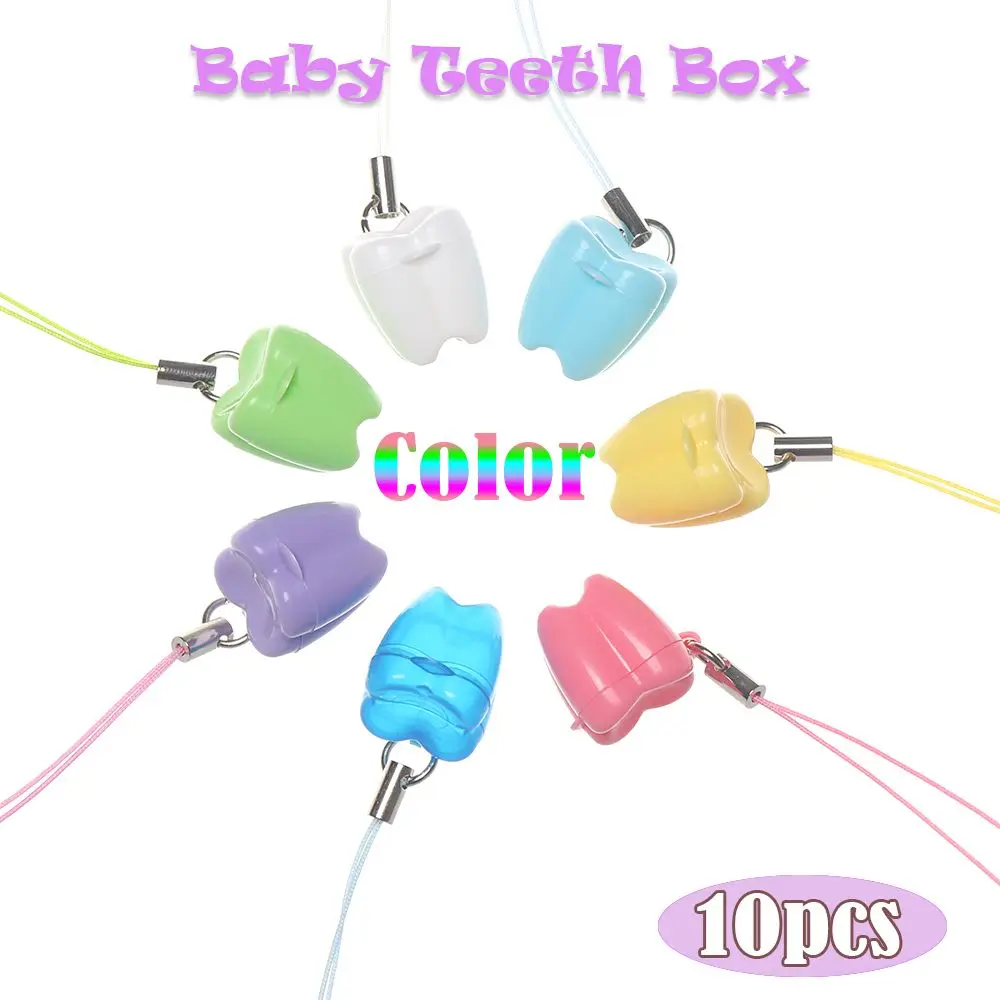 

10PCS Cute New Plastic Multicolor Baby Teeth Box False Tooth Case Dental Clinic