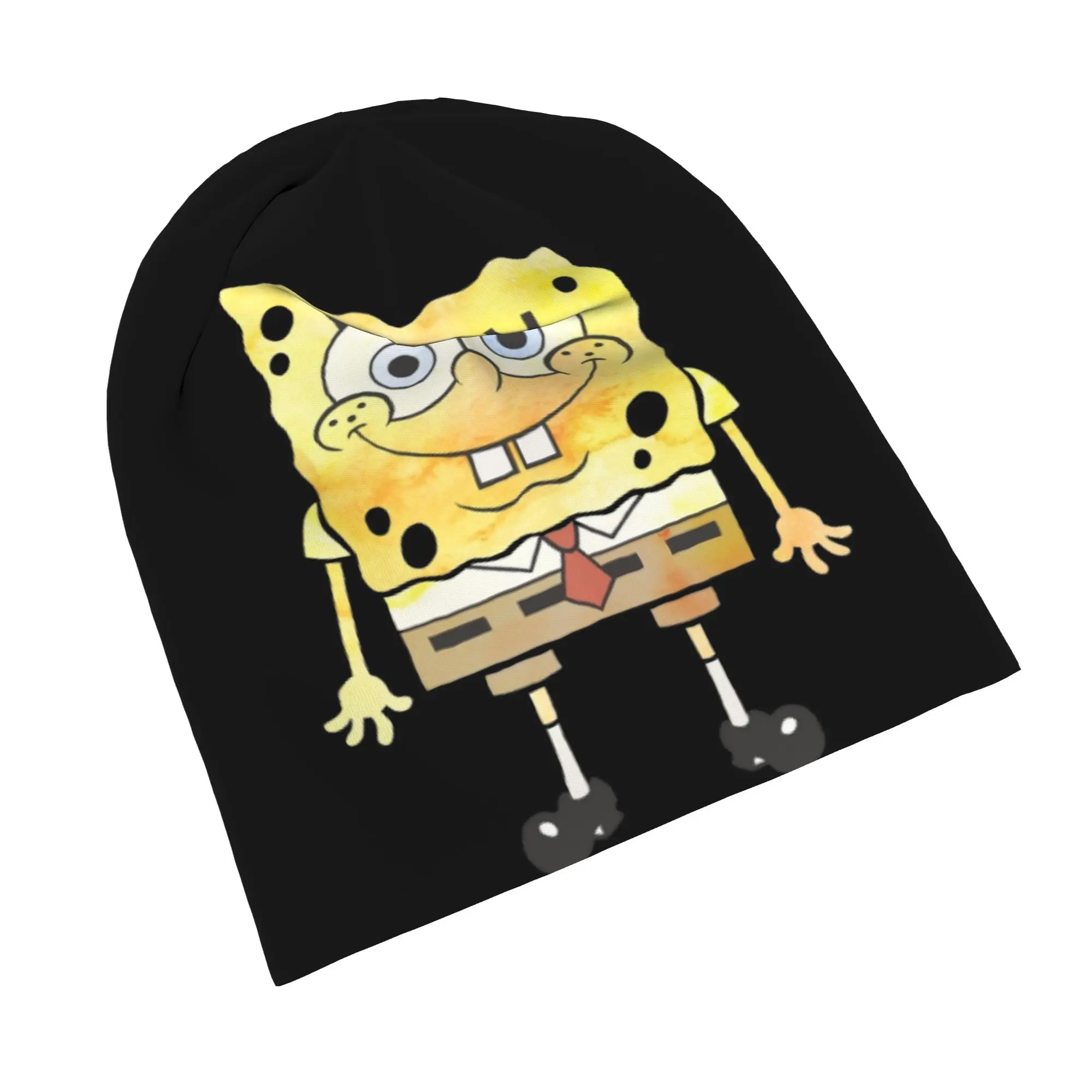 Spongebobed Caps  Hip Hop Unisex Street Skullies Beanies Hat Spring Warm Dual-use Bonnet Knit Hat