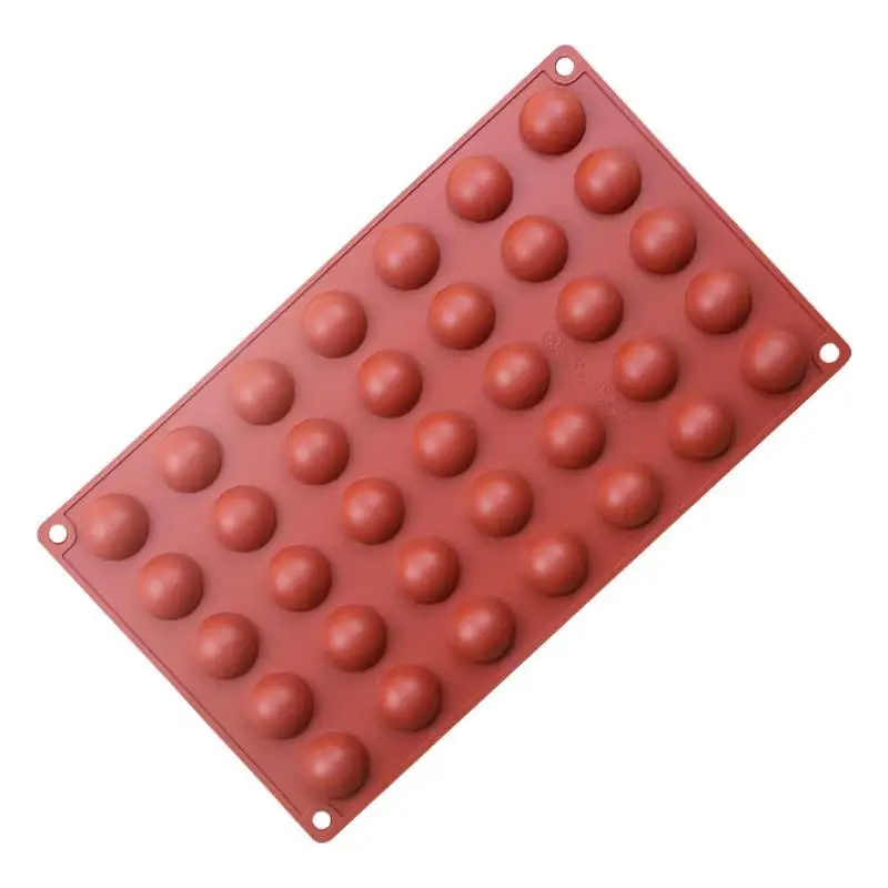 [J] 1Pcs Half Ball Mold 6/15/24 Holes Hemisphere Silicone Baking Mold For Hot Chocolate Bomb Cocoa Dome Mousse Ice Cream Tool