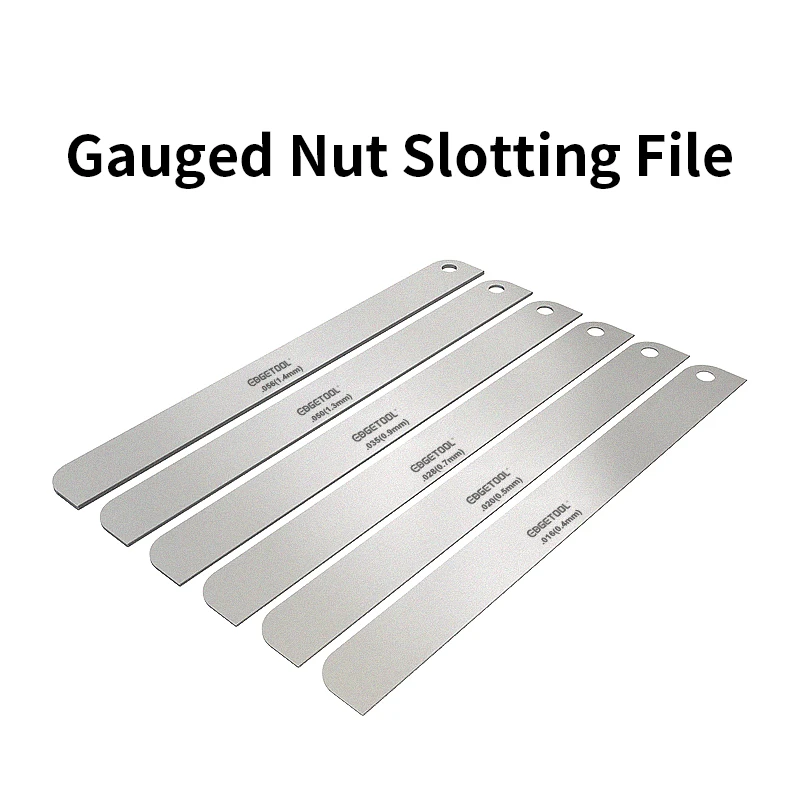 Gauged Nut Slotting File Set for Banjo electric acoustic guitar string action adjustment repair and guitar making tools