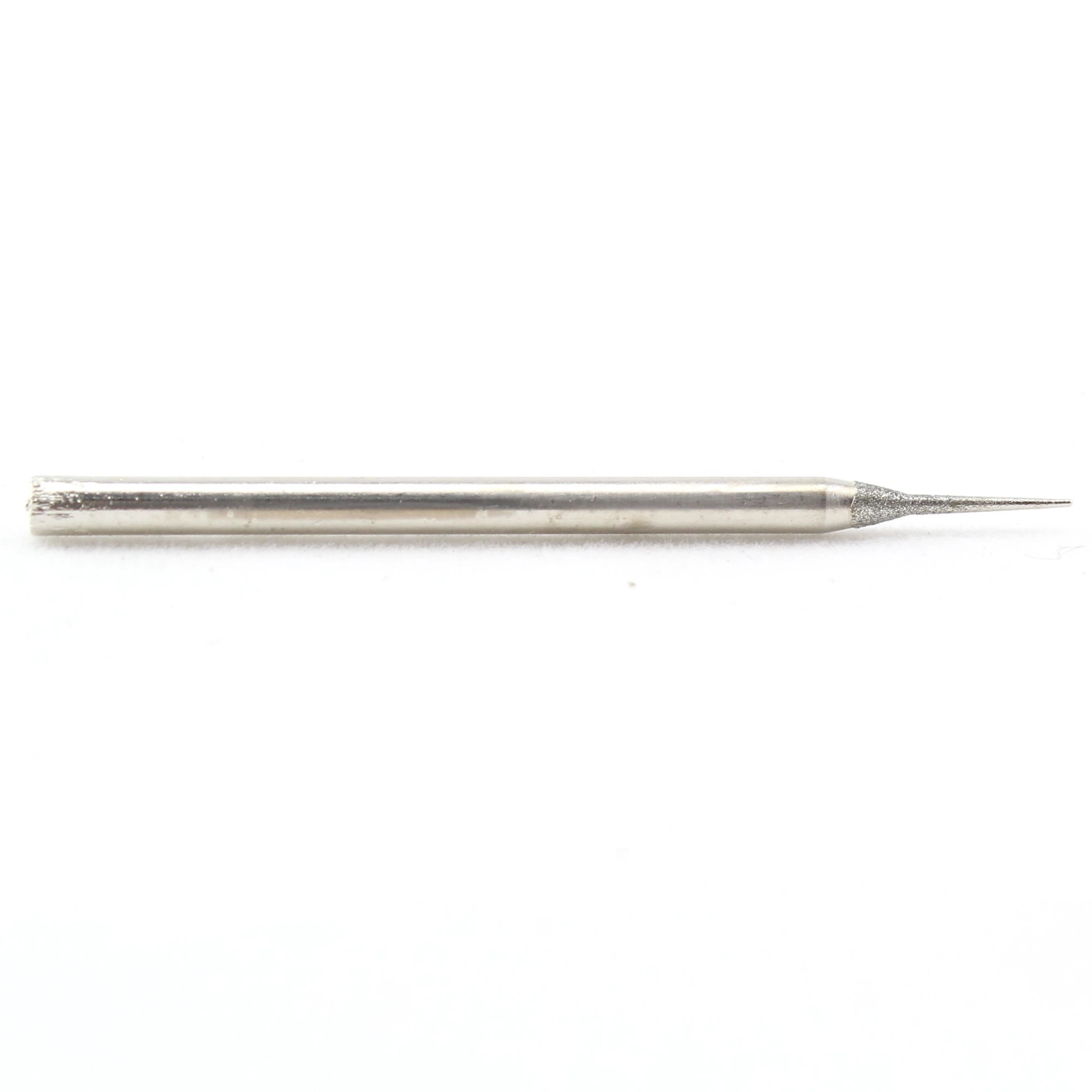 30Pcs Diamond Grinding Burr Bits Set 2.35mm Shank Conical Tapered Point 1.0mm Head Lapidary Tool for Jewelry Glass Stone Carving