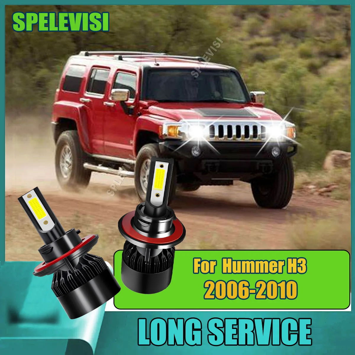 

60W 6000LM Car LED Headlights Bulb Turbo Car Light 6000K H13 9008 Hi Low Dual BeamFor Hummer H3 2006-2010 2007 2008 2009