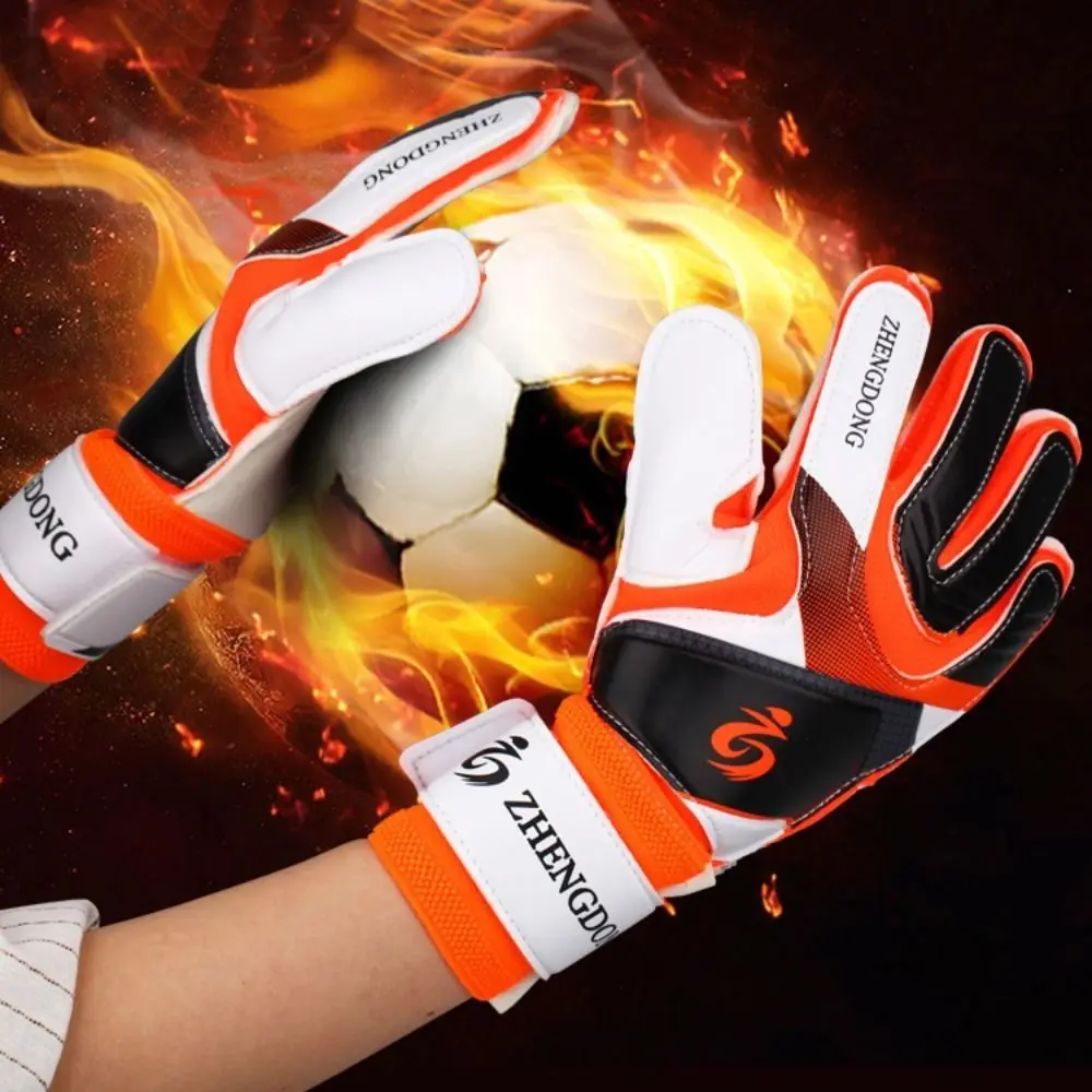 Wear-resistant Football Gloves Anti-slip Excellent Goalkeeper Training Gloves Colorful Thick Latex Football Training Gloves