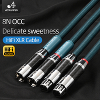 Ortofon HiFi XLR Audio Cable Hi-end 8N OCC Silver-plated 2XLR Male to 2XLR Female Balanced Adapter Wire for Microphone Amplifier