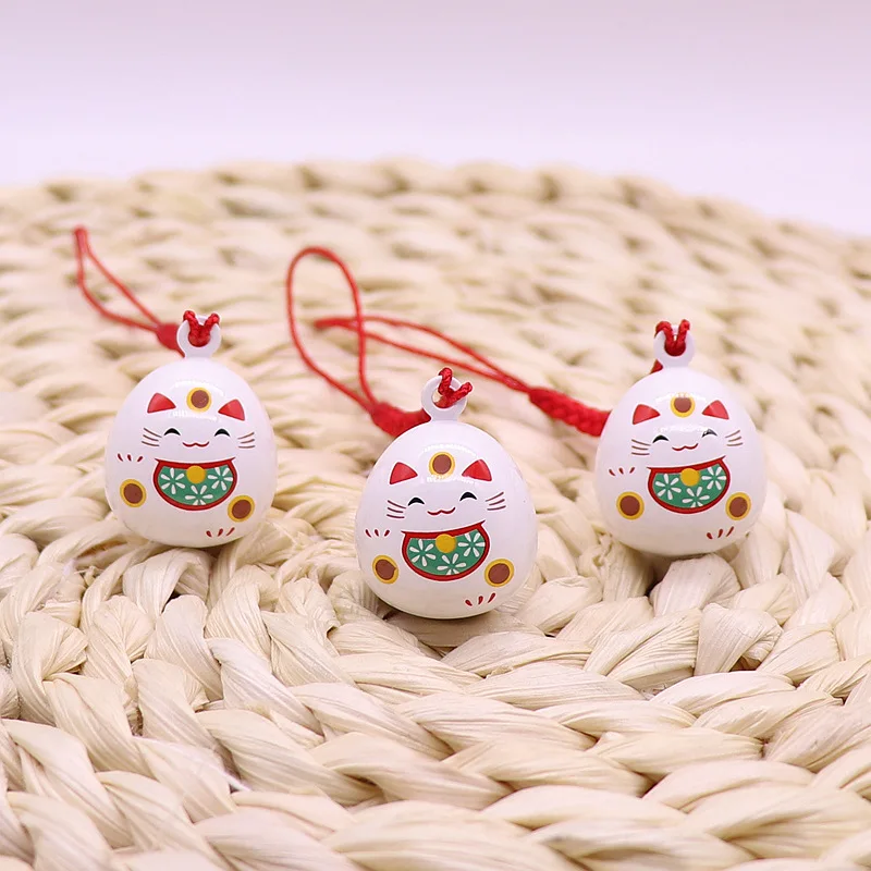 keychain japan Lucky Cat Bag Pendants Japan Daruma Keyring Bells Pendant Lucky Cat Keychain Good Fortune Wealth Charm Jewelry Gi
