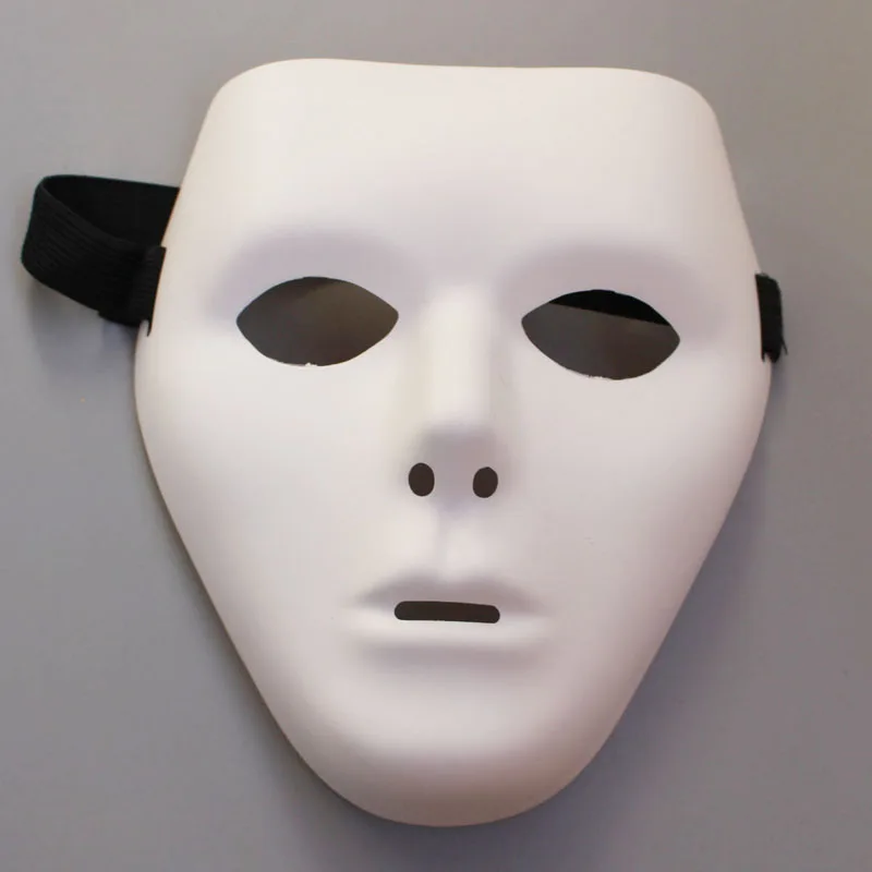 150pcs/lot Halloween Decorations Jabbawockeez Mask Dance PVC Pure White Masks Masquerade Party masks Hip-hop For Male