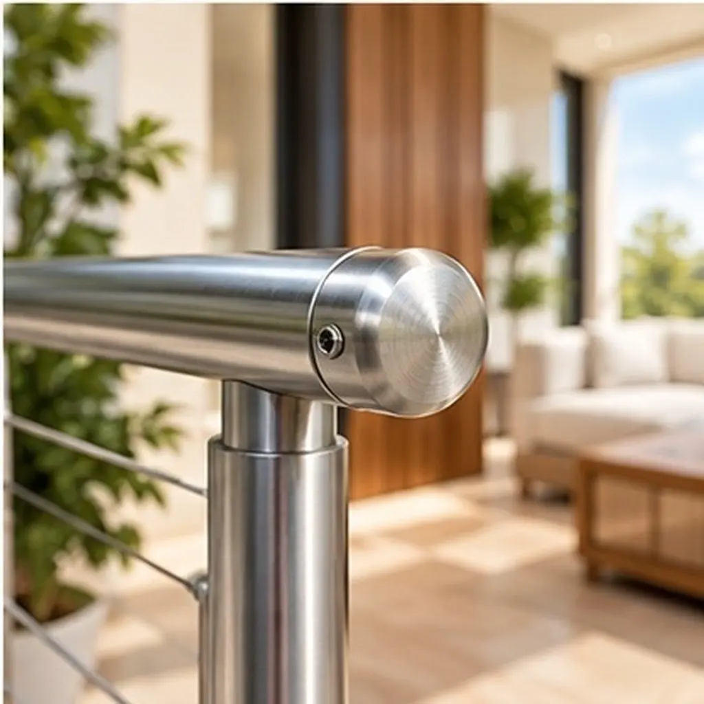 2Pcs Handrail End Caps Stainless Steel Grab Bar End Covers Decorative Protective Tube Plug Hardware Accessories