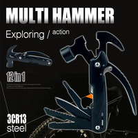 Camping Emergency Tool Hammer Household Car Broken Window Hammer Multi-Functional Stainless Steel Folding Horn