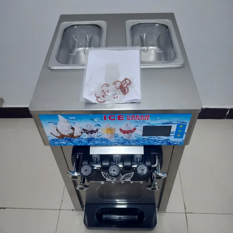 

New Desktop Small Soft Ice Cream Machine 3 Flavors Ice Cream Makers 110V 220V