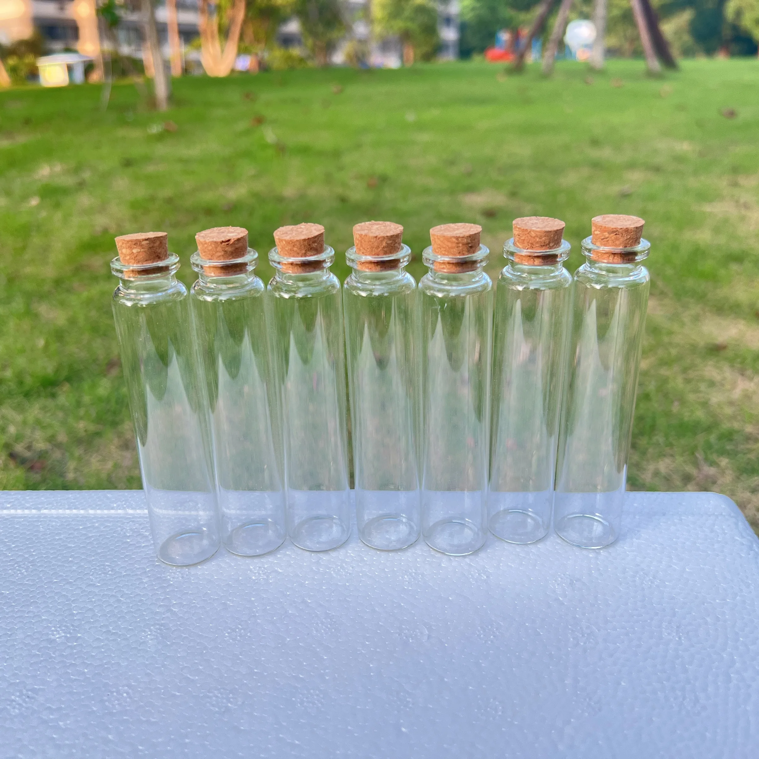 48PCS 25ml Glass Bottles Clear Drifting Christmas Small Wishing with Cork Stoppers for Wedding Birthday Party Bottle