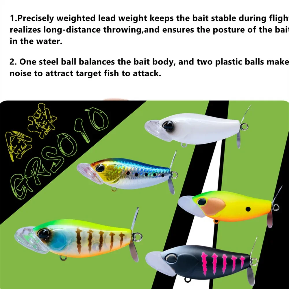 GREENSPIDER Whopper Popper – Popper de superficie con hélice