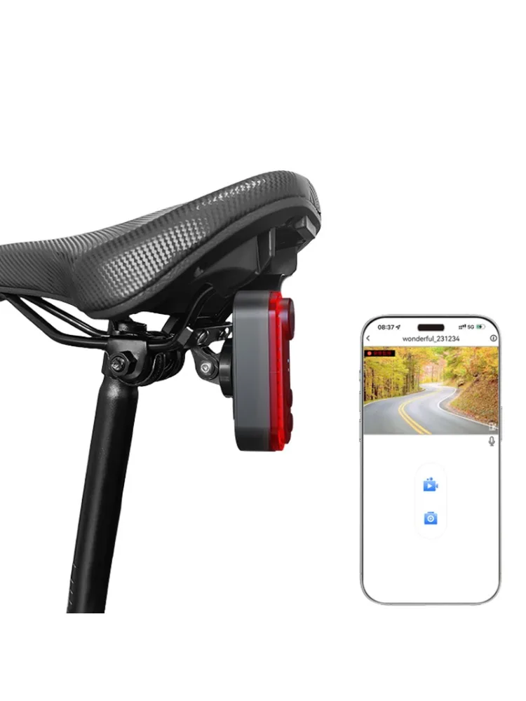 AliExpress LIXADA Bike Camera with Tail Light 1080P HD 150 Degree Viewing Phone Interconnection Water Proof Bike Rear View Camera Bike Camera