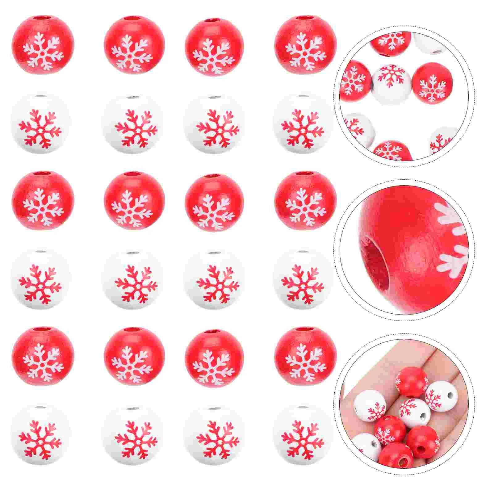 100 Pcs Jewelry Making Beads Christmas Wooden DIY Decor Accessory Tassel Trim Pendant Accessories Child