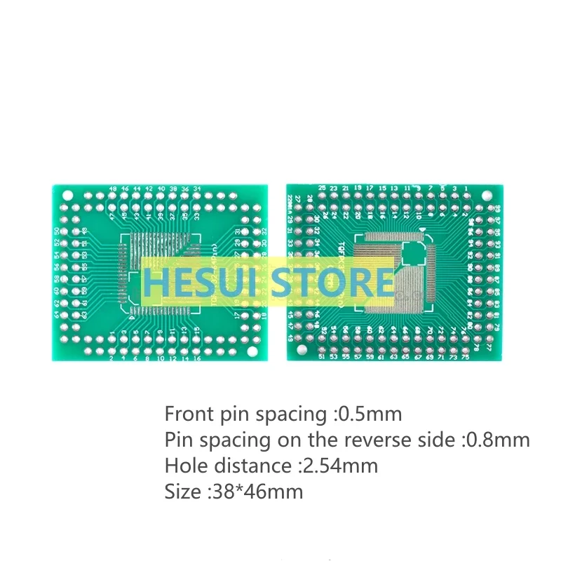 Переходная-плата-для-монтажа-на-плату-tqfp-fqfp-lqfp64-tqfp100-с-шагом-выводов-dip-05-08-мм