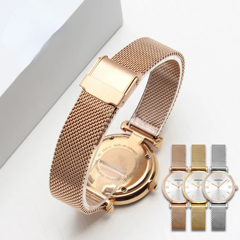 Milanese Loop Watch Strap Steel Strap Female for Armani Starry Ferris Wheel  Ar11244  Ar1926 Ar11059 Watch Band