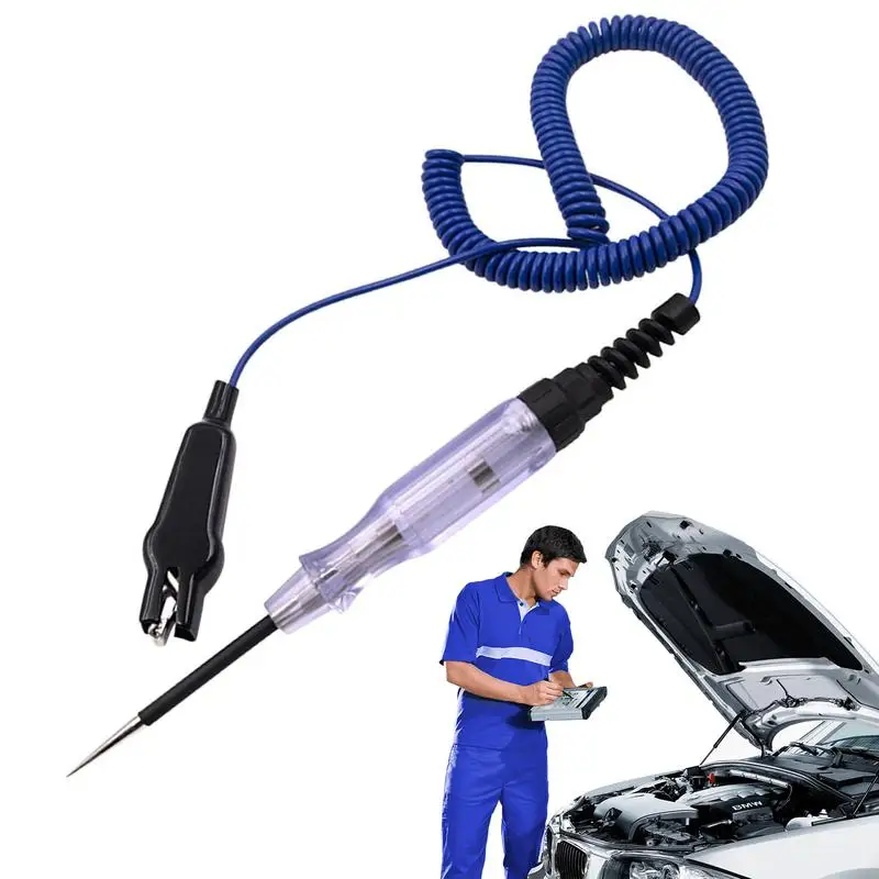 

Тестер автомобильных предохранителей, тестер сверхмощных цепей напряжения 6-24 В, тестовая ручка предохранителей с удлиненным пружинным проводом, электрический инструмент для