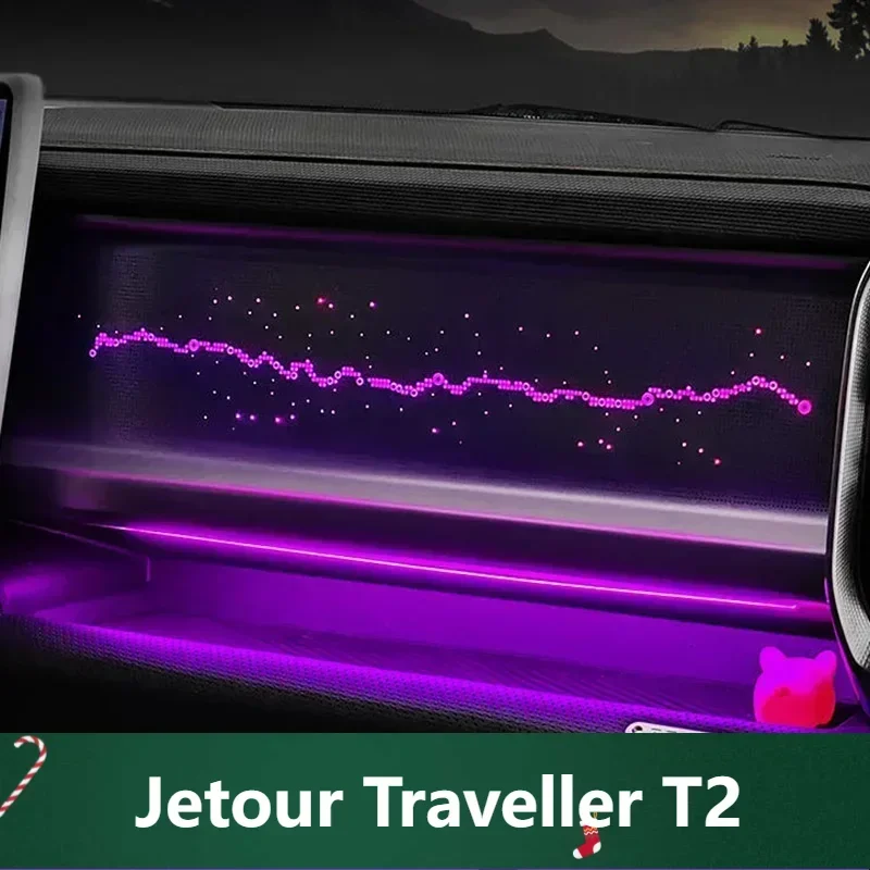 

For Chery Jetour Traveller T2 Co-Pilot Starry Sky Light Panel Special Atmosphere Light Modification 64 Color Atmosphere Starry