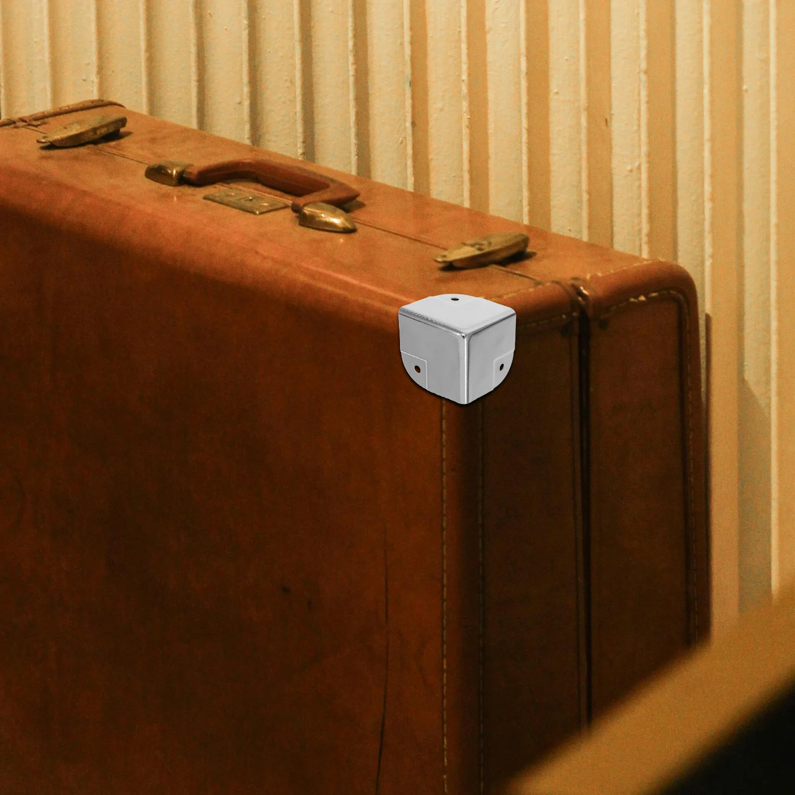 

6Pcs Metal Box Corner Protectors Chrome Plated Edge Guards for Furniture Luggage Speakers Protection Stylish Design