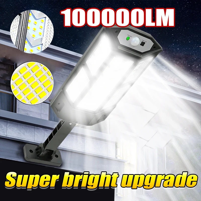 Luces Led solares de Ultra alta potencia, lámpara Solar con Sensor de movimiento, 3 modos, impermeable, luces decorativas exteriores