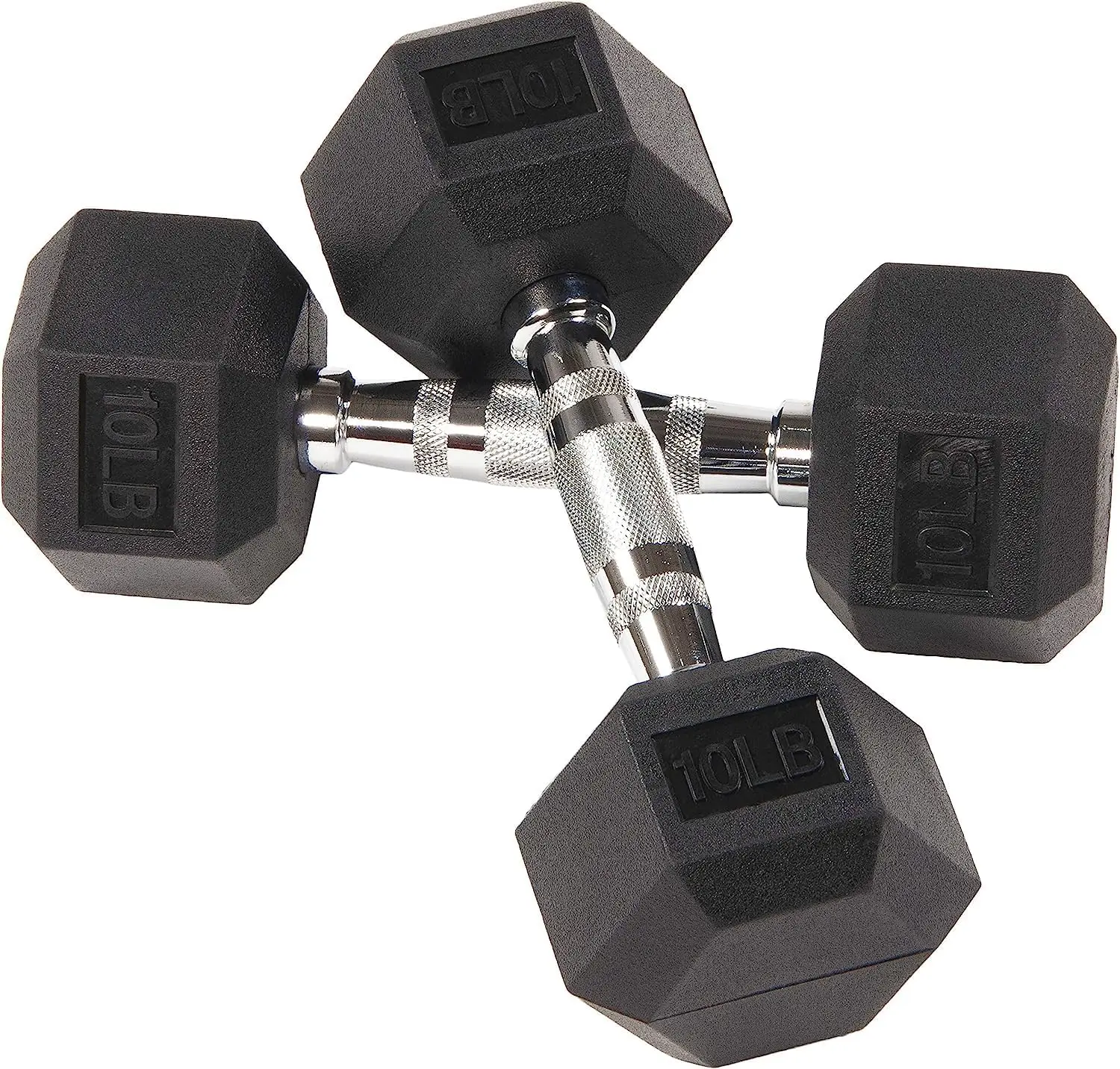 Encased Hex Dumbbell, Set Including 10, 15, 20LB Pairs