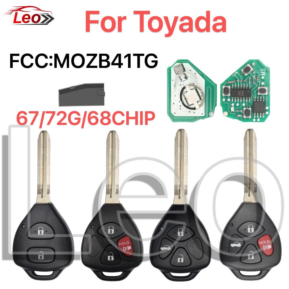 

Leo FCC:MOZB41TG 312MHZ Car Remote Key For Toyota Scion Tc Iq Xd 2005-2012 Corolla RAV4 67/68/G-CHIP