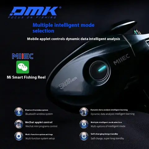 새로운 Dmk 8:5 Dc Baitcast 낚시 릴 낚시 릴의 지능형 버전 Miec Dc Droplet Wheel Bluetooth 낚시 릴