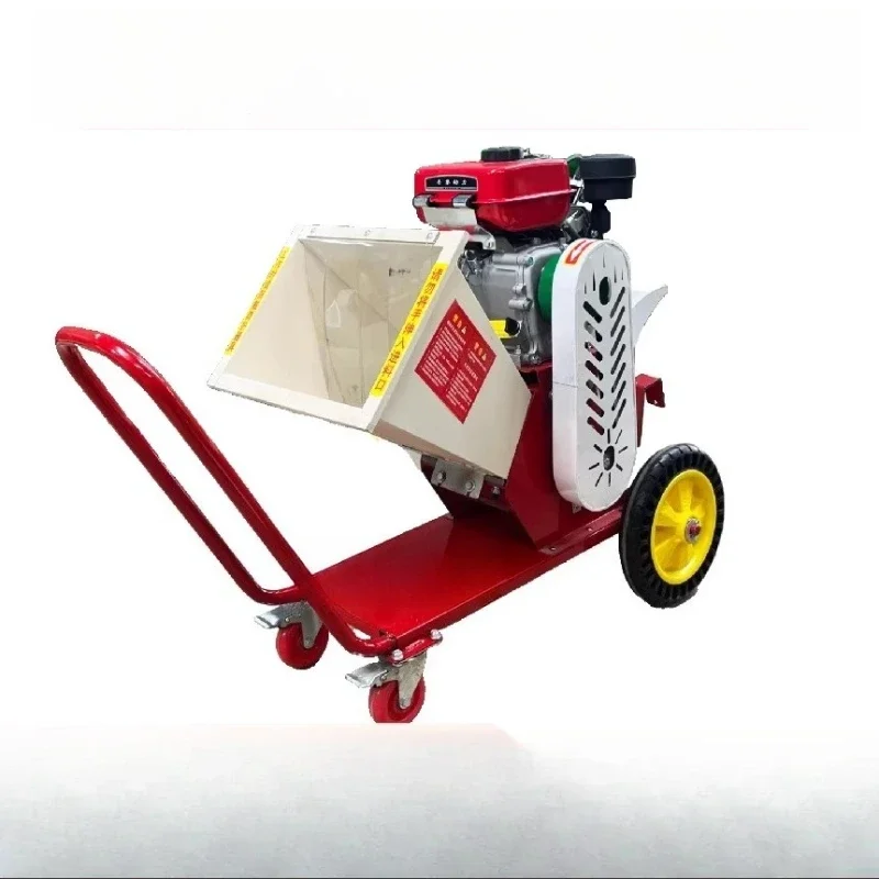 

Portable guillotine machine dry and wet silk kneading machine mobile branch crusher household garden straw breeding grass cutter