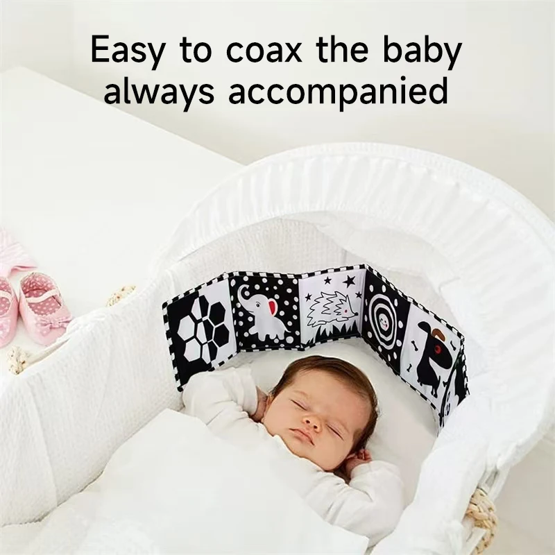 Soft Baby Books Sensory Cloth Book Baby Toys Early Learning Stroller Toys 0-12 Months Newborn Crib Toys Infant Toddler Gifts