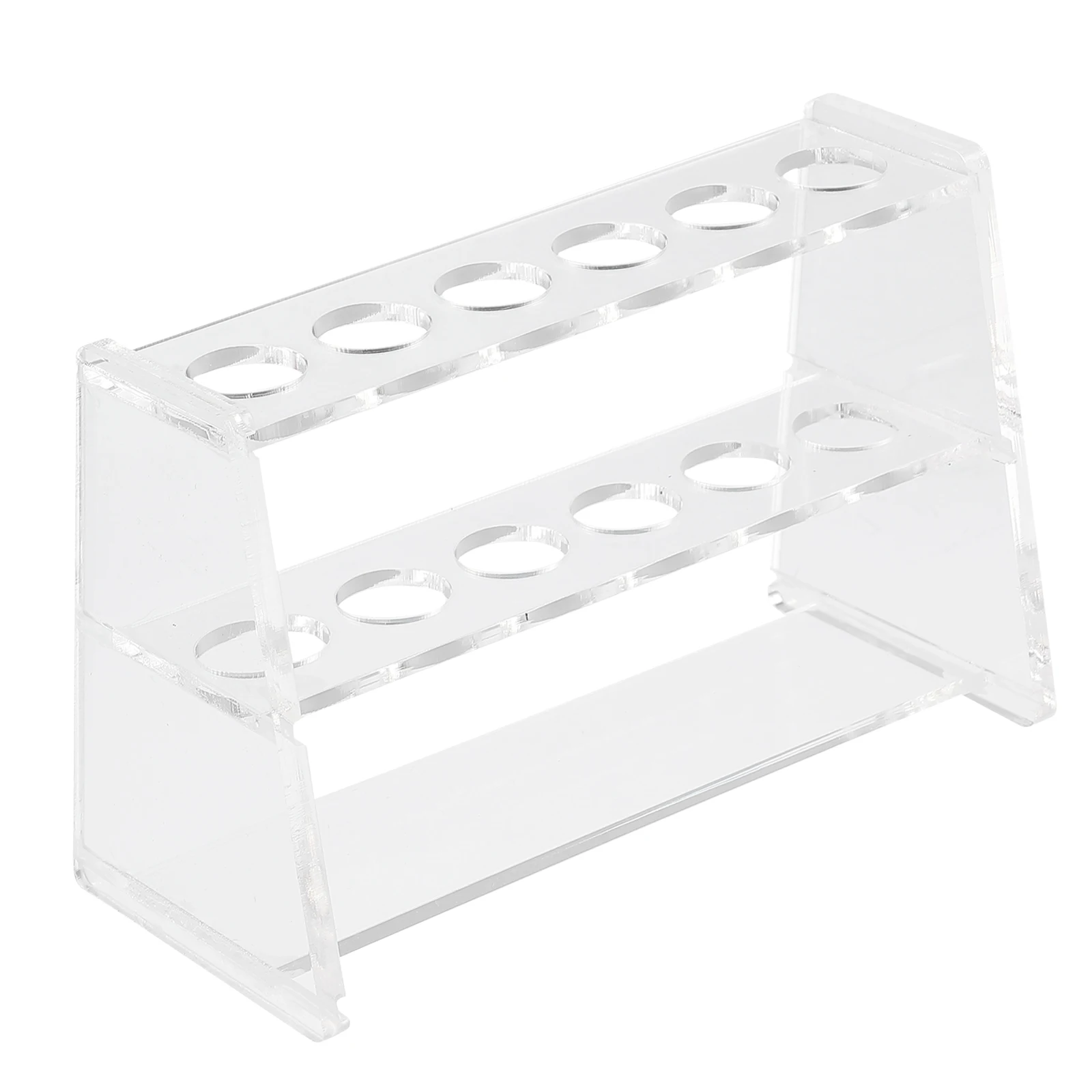 

12-hole Acrylic Test Tube Rack Clear Colorimetric Stand Lab Shelf Vial Holder Organzier Storage Solution Tubes Candy Pens