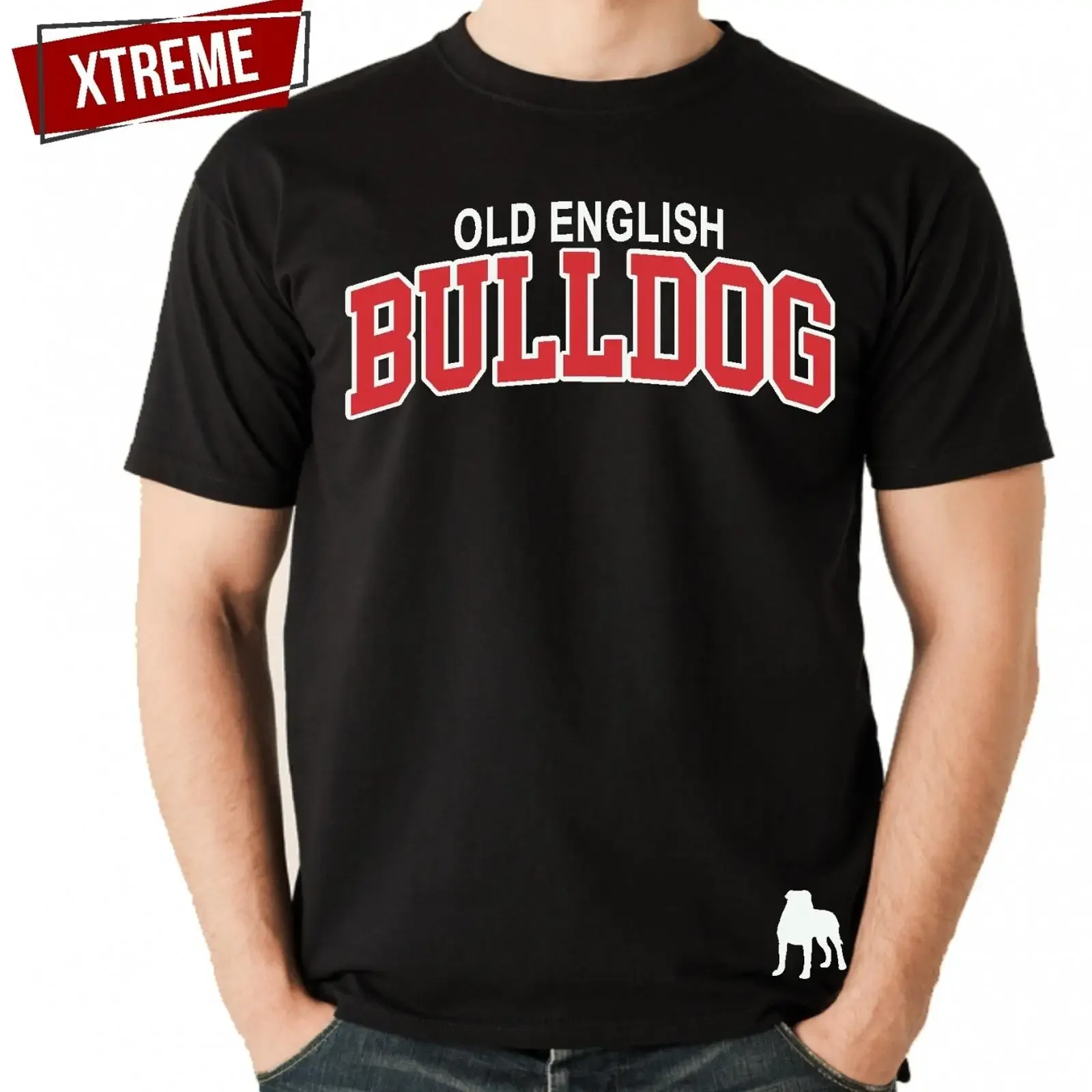 Old English Bulldog T Shirt Extreme Hundemotiv OEB vintage Washed Slightly Stretched Soft Top For Everyday Wear Stylish