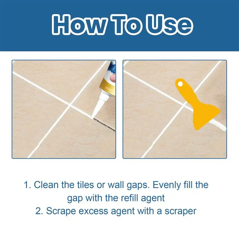 20/120ml Tile Grout Repair Refill Beauty Seam Agent Grouting Fill Tile Glue Sealer Repair Ceramic Glue Floor Gap Waterproof