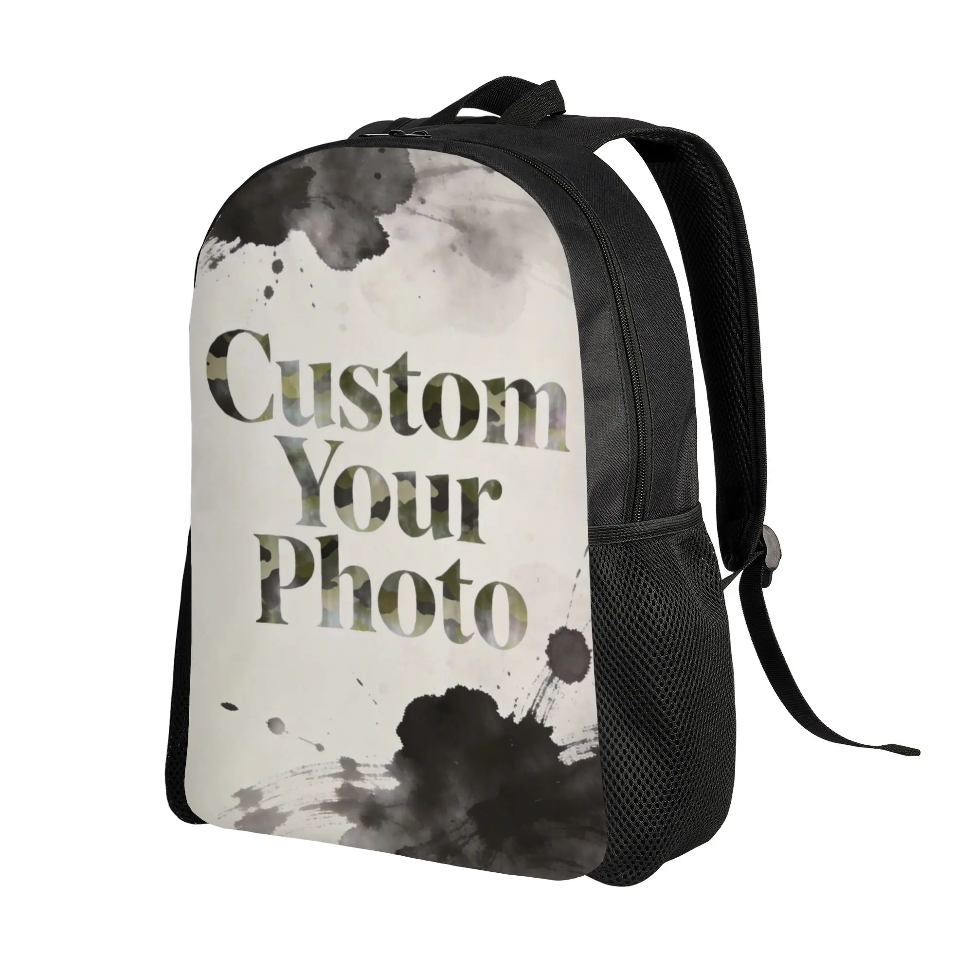 Custom 3D Custom Your Photo Logo Text Backpacks for Boys Girls  School College Travel Bags Women Men Bookbag Fits 15 Inch Laptop