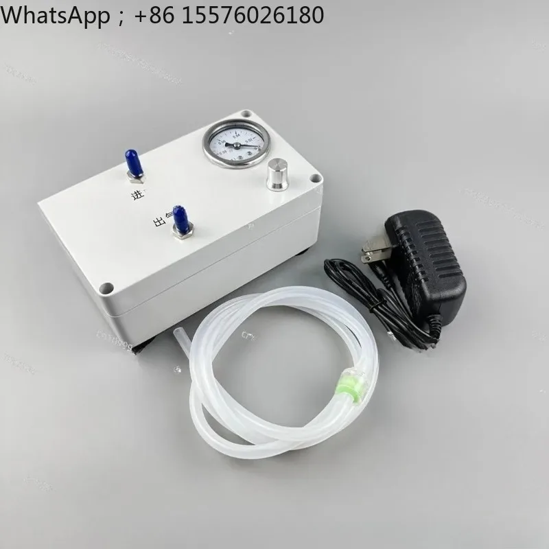 Electric Vacuum Pump with Pressure Gauge Diaphragm Negative Pressure Pump for Lab Refrigeration