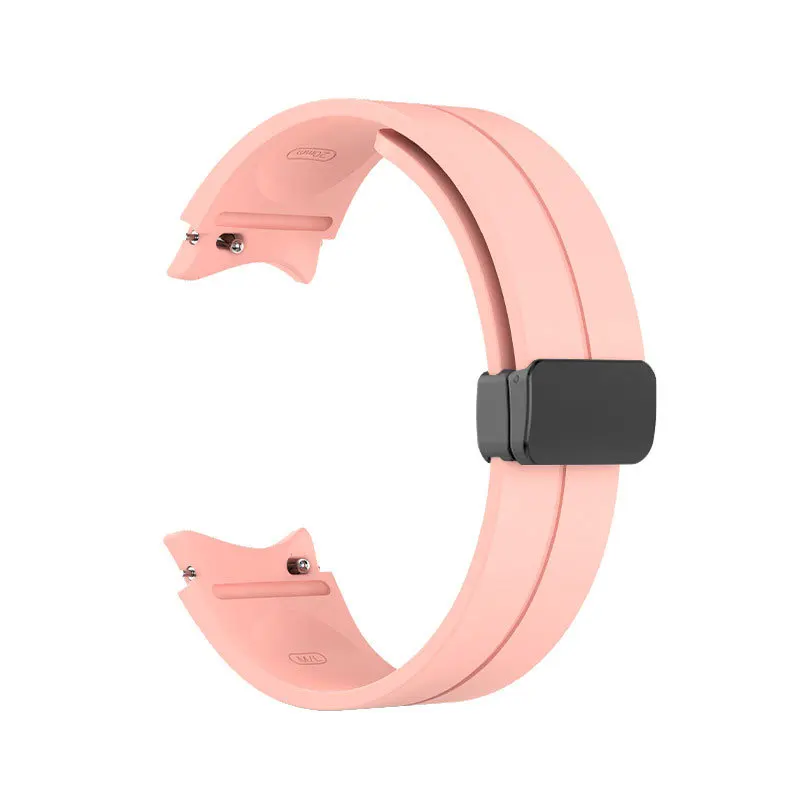 Original Silicone Strap for Samsung Watch 5/4 44mm 40mm Watch5 Pro 45mm Magnetic Buckle Band for Galaxy Watch 4 Classic 42 46mm