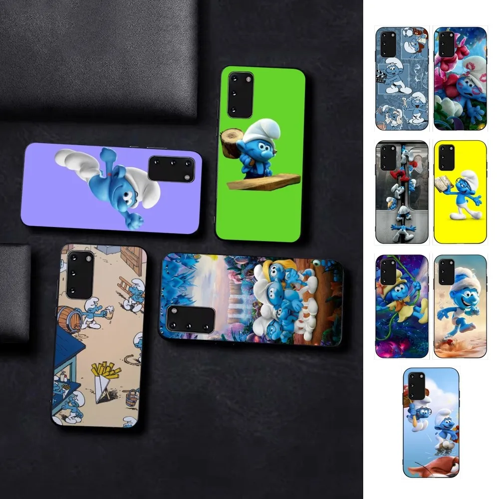 Cartoon S-Smurfs Phone Case For Samsung S 9 10 20 21 22 23 30 23plus lite Ultra FE S10lite Fundas