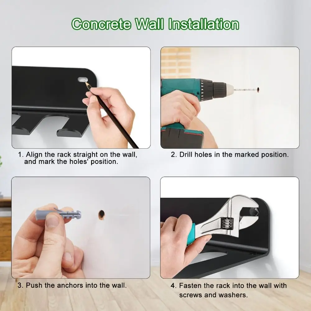 

Wall Mount Baseball Bat Holder Heavy Duty Rust-Resistant Bat Organizer Rack Durable Metal Bat Display Hangers Dugout Fence