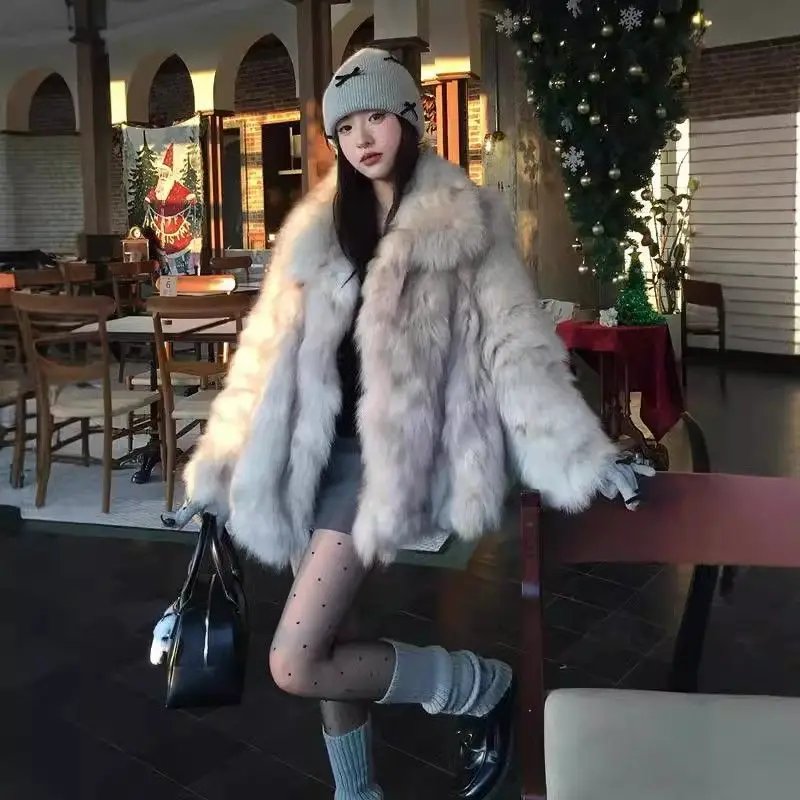 

2025 Winter Fashion New Style Imitation Fur Coat for Women's Winter New Style with High Quality and Thin Appearance Coat