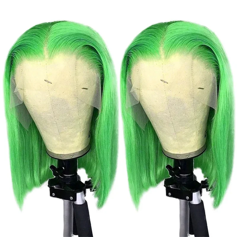 26 Inch Green Silky Straight 180Density For Women Lace Front Wig Babyhair Preplucked Heat Resistant Glueless Wig Daily