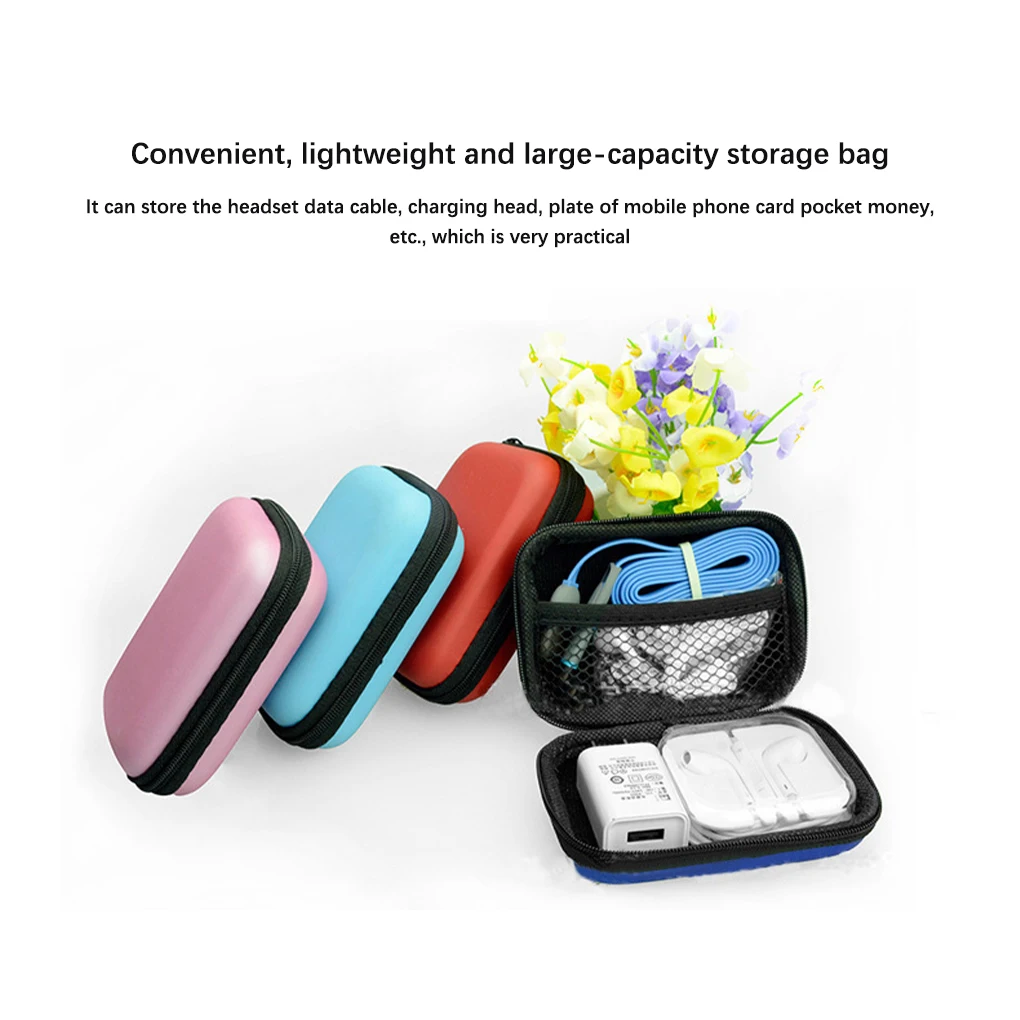 Estojo portátil para carregador e moeda, Acessórios eletrônicos, Estojos