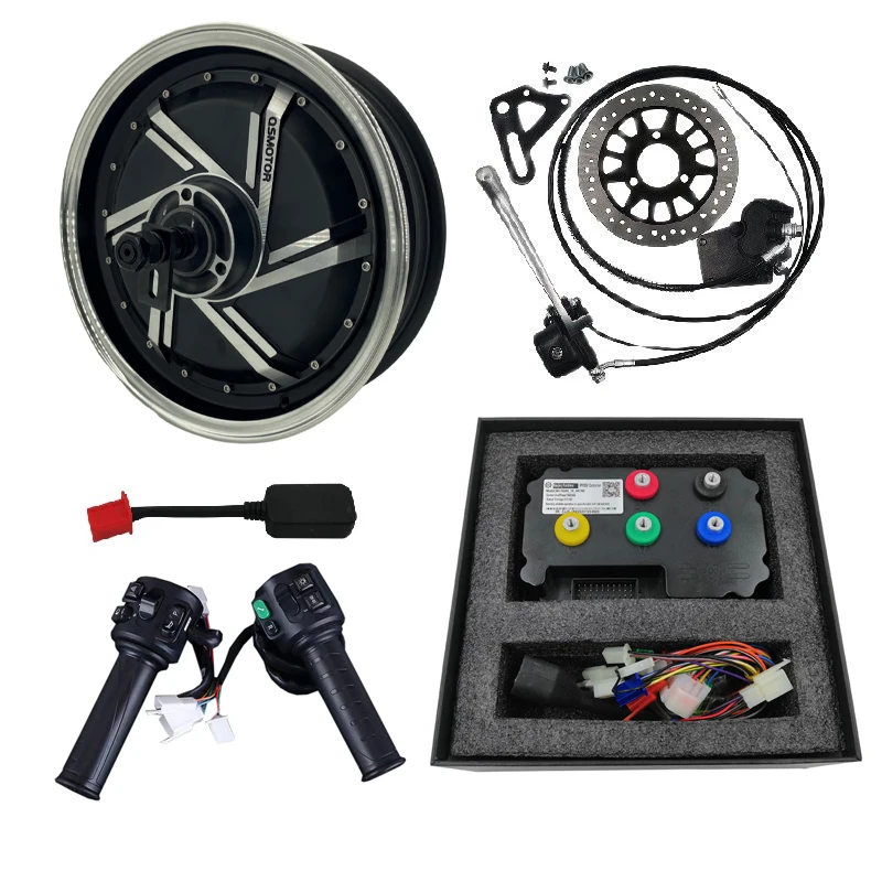 QS273 3000W 40H V3 13inch Electric Motorcycle Motor Conversion Kits with Fardriver Controller ND72360