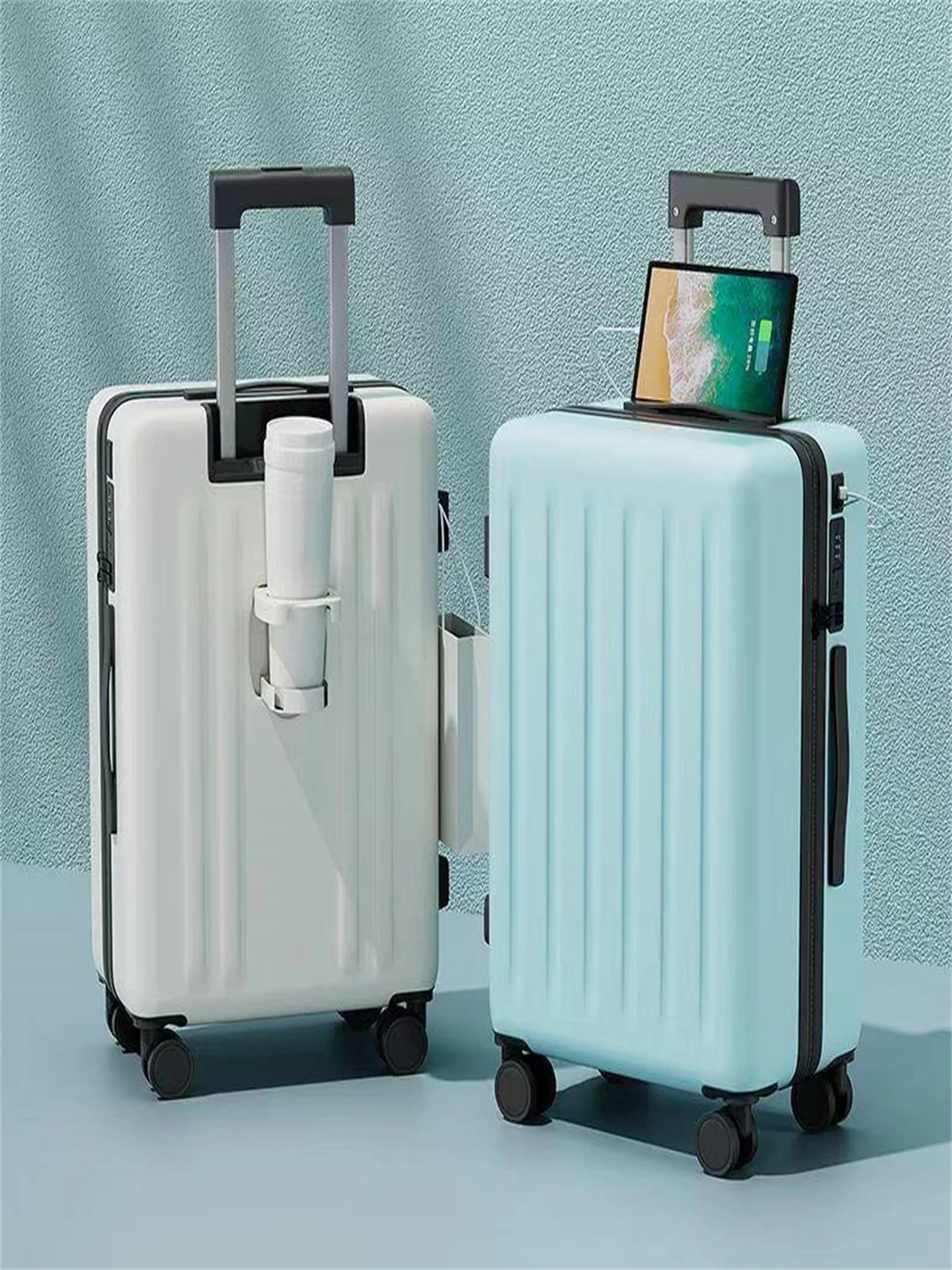 fashionable-high-aesthetic-travel-suitcase-large-capacity-business-multi-function-luggage-women's-20-inch-boarding-box-retro