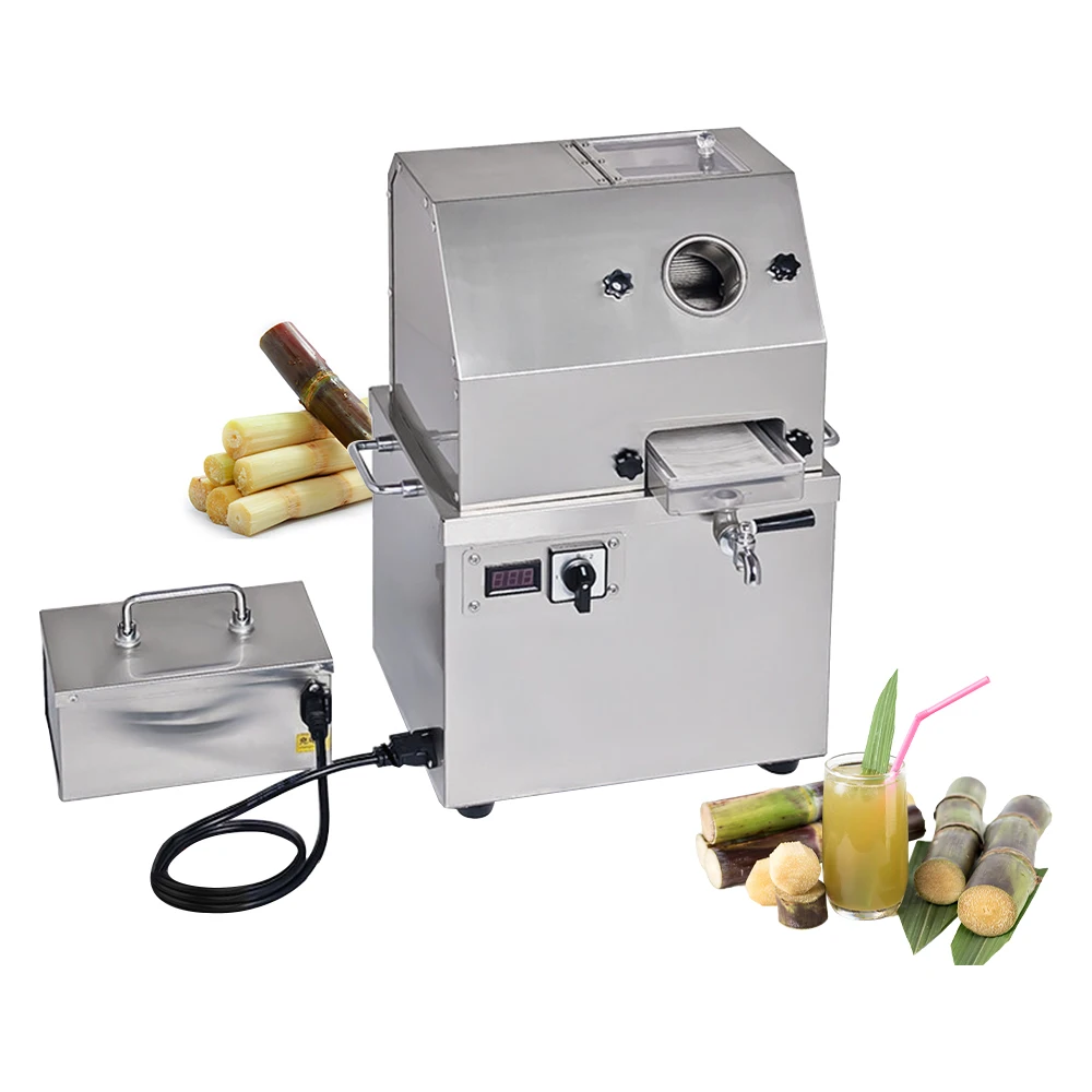 2026Hot 3-Roller Sugar Cane Press Machine Stainless Steel Food Grade Commercial Juicer for Mobile Stall