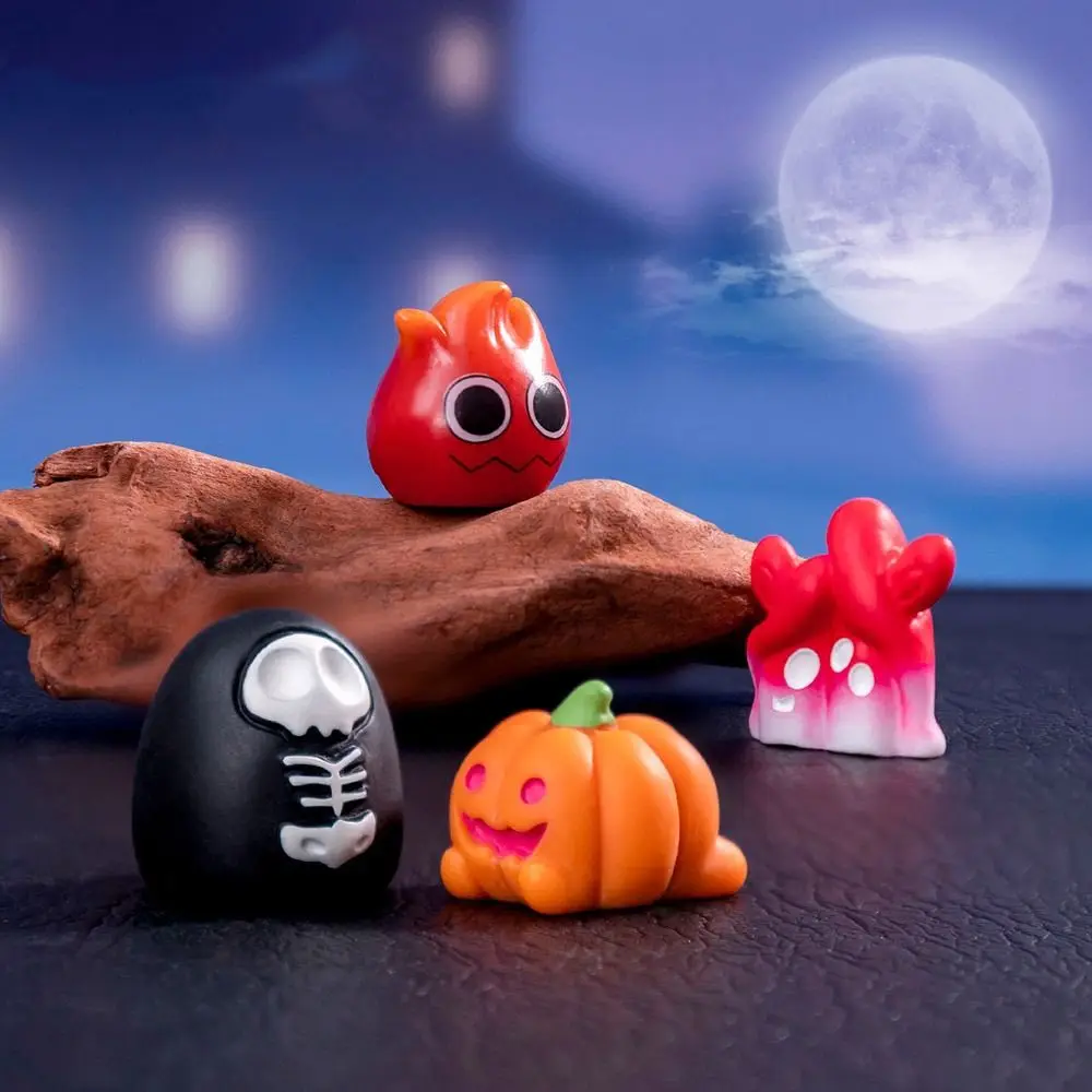 Multicolor Halloween Miniature Figurine Skeleton Cat Zombie Halloween Cartoon Pumpkin Ghost Statue Party Ornaments image 3