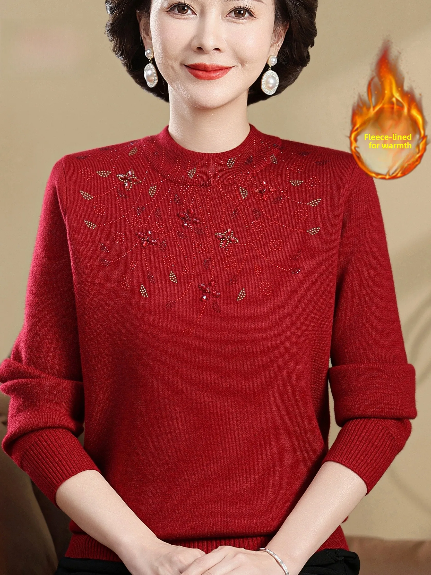 

Thiened Fce теплый шерстяной свитер High Ne женский сле осень-зима повседневный свободный вязаный топ для женщин